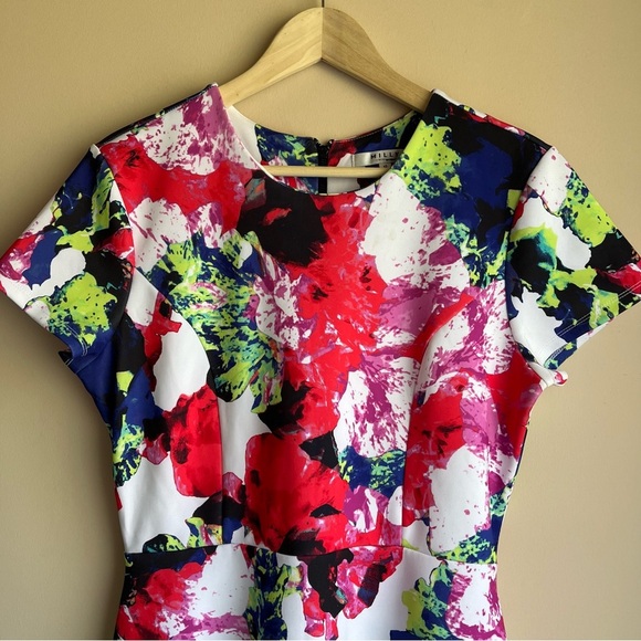 Milly For Design Nation Roasbella Scuba Skater Dress -- Fit and Flare - Size 12 - Picture 2 of 7